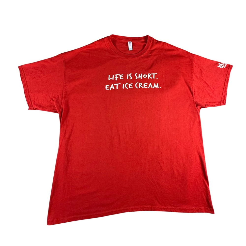 Jerzees Red Yoho General Store Life is‎ Short Eat Ice Cream T Shirt 3XL